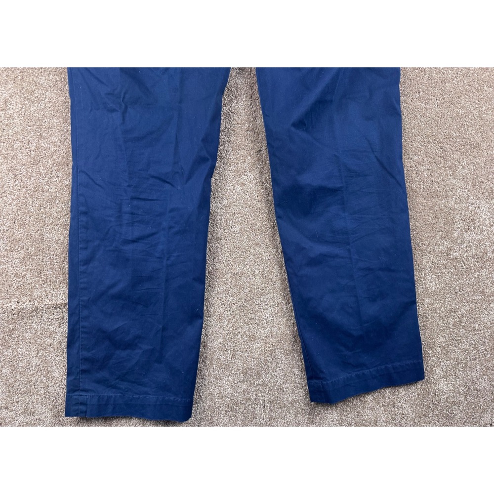 Polo Golf Ralph Lauren Mens Navy Blue Cotton Twill Stretch Pants 36x34 Straight - Picture 13 of 15